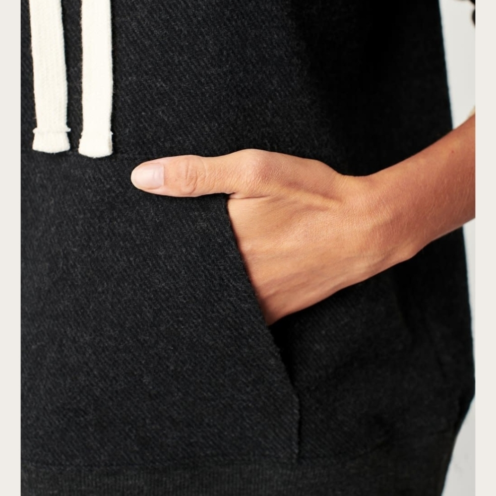 Faherty Legend Sweater Hoodie Large Charcoal - Picture 3 of 10